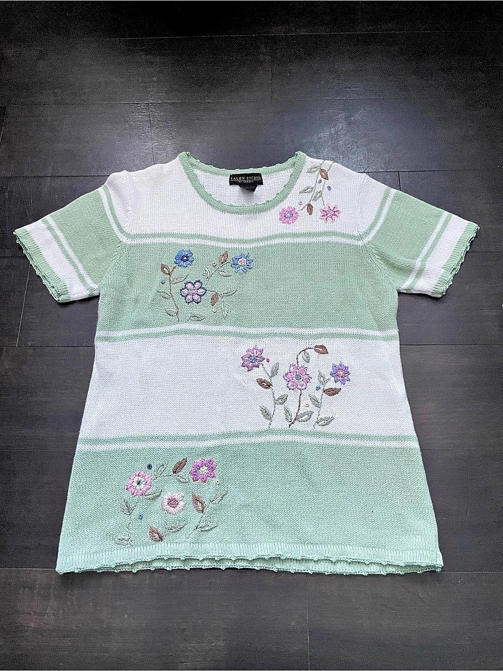 Salon Studio by Haband Floral Embroidered Sweater